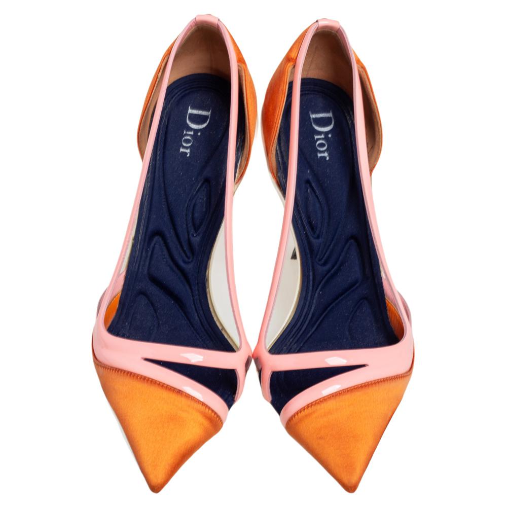 orange dior shoes