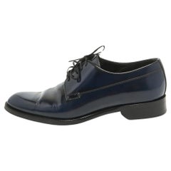 Dior Derby bicolore en cuir verni à lacets, taille 41