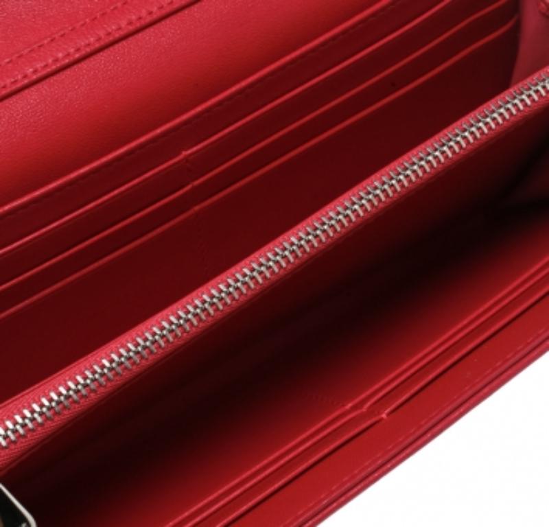 Rosa Dior Two Tone Pink Cannage Leather Lady Dior Rendez-Vous Wallet in vendita