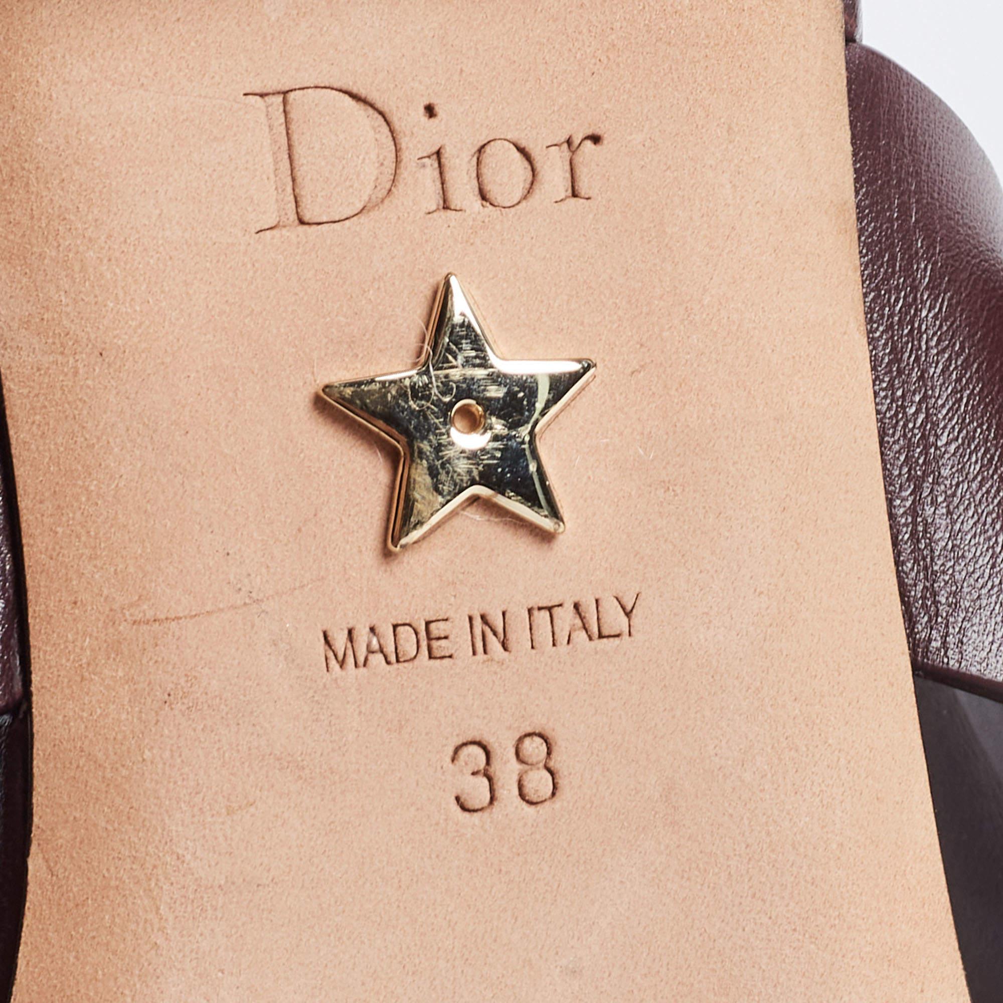 Dior Two Tone Technical Fabric and Leather D-Dior Flat Mules 2