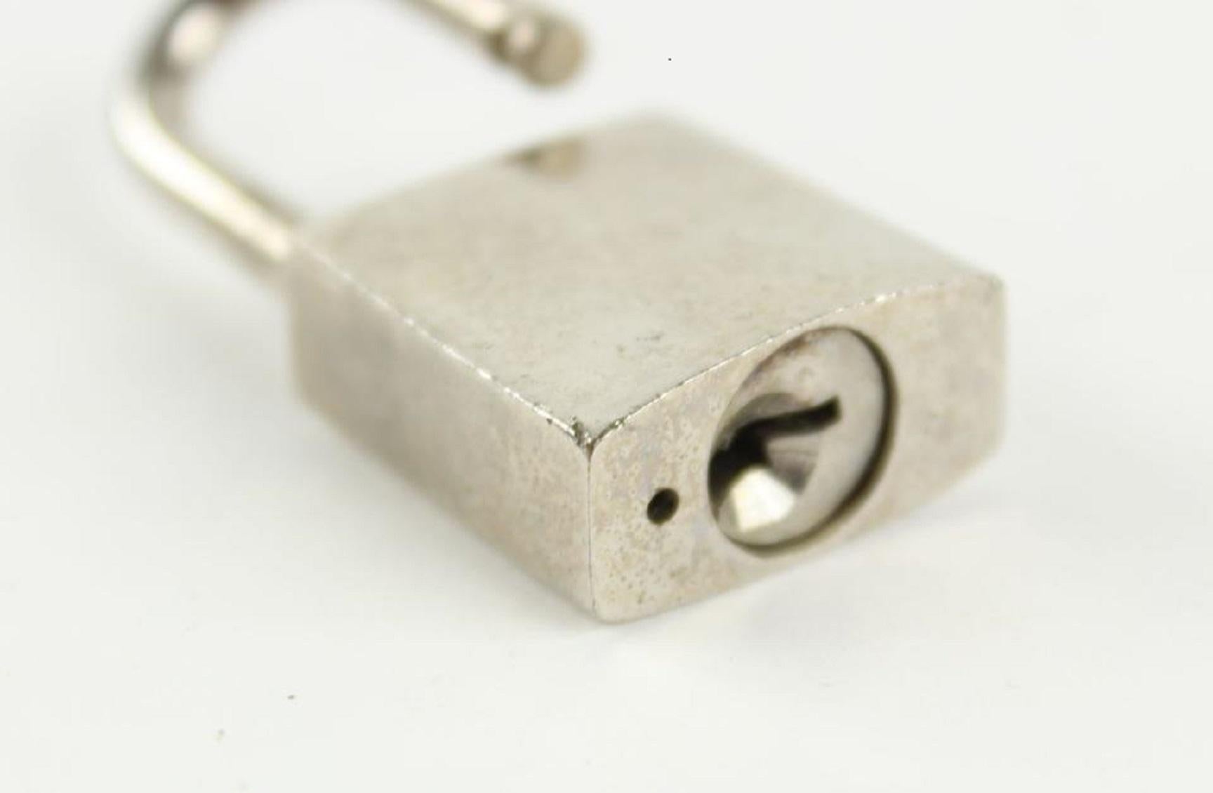 Beige Dior Ultra Rare Dior Logo Lock and Key Padlock Set 3da1223