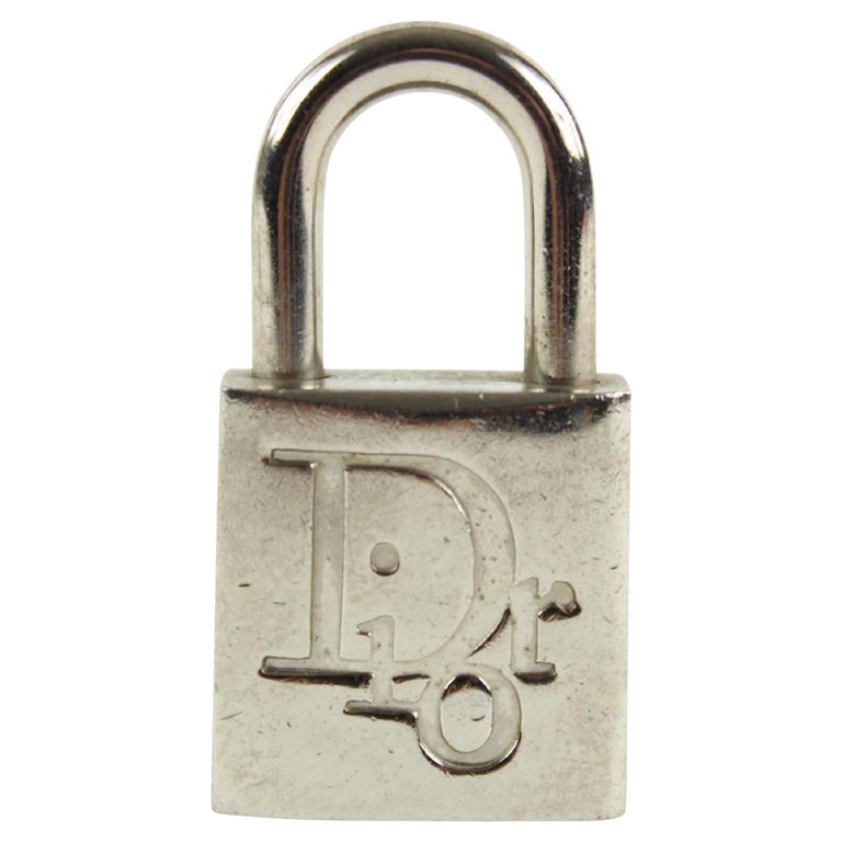 Dior Ultra Rare Dior Logo Lock and Key Padlock Set 3da1223 at 1stDibs