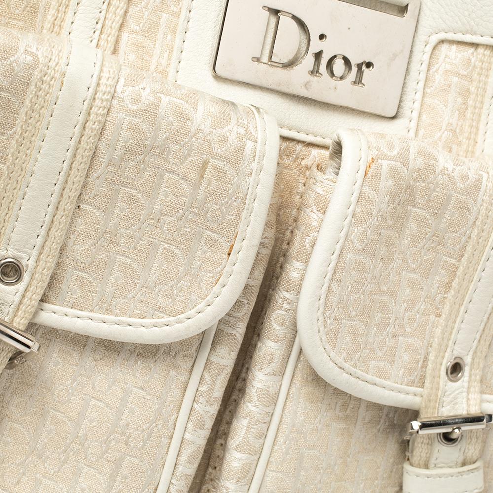 Borsa a tracolla obliqua in tela e pelle multitasche Dior Vanilla 11