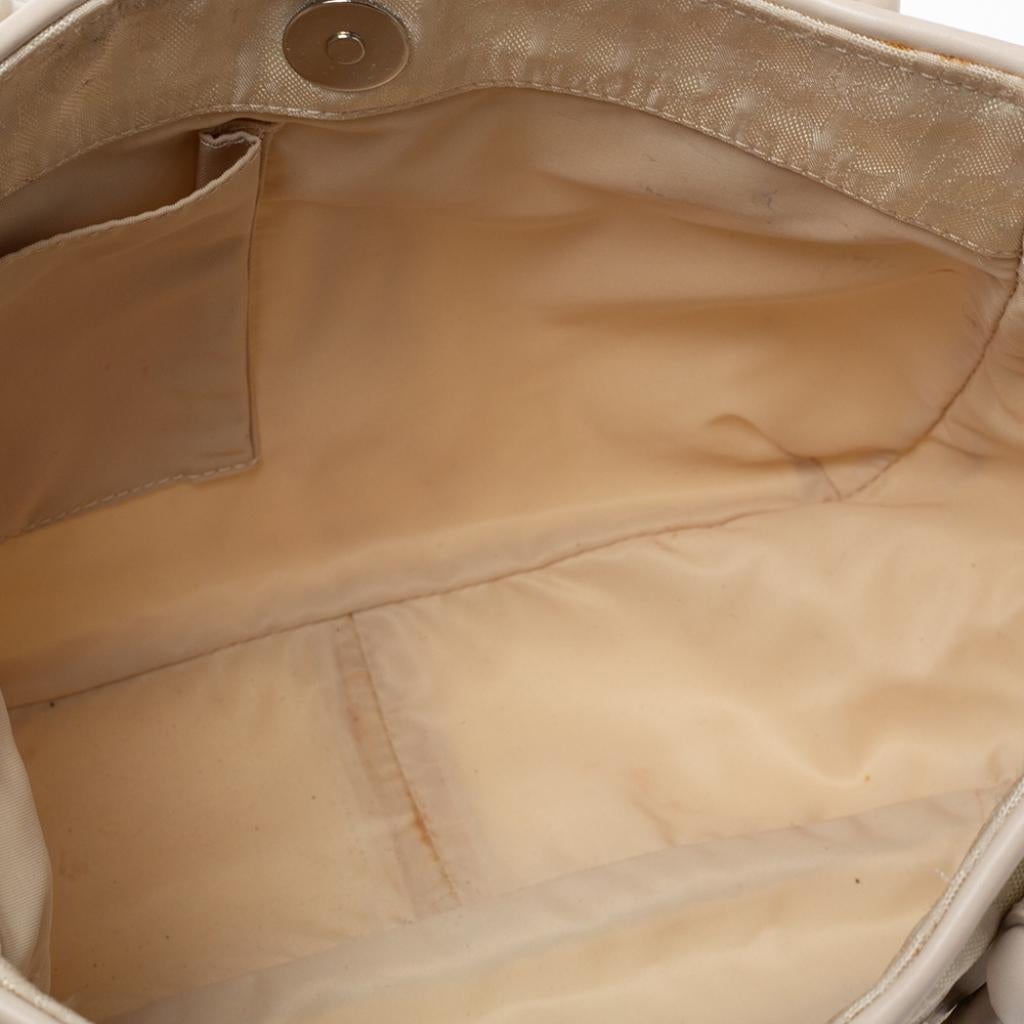Dior Vanilla Oblique Nylon and Leather Bow Charm Shoulder Bag 3
