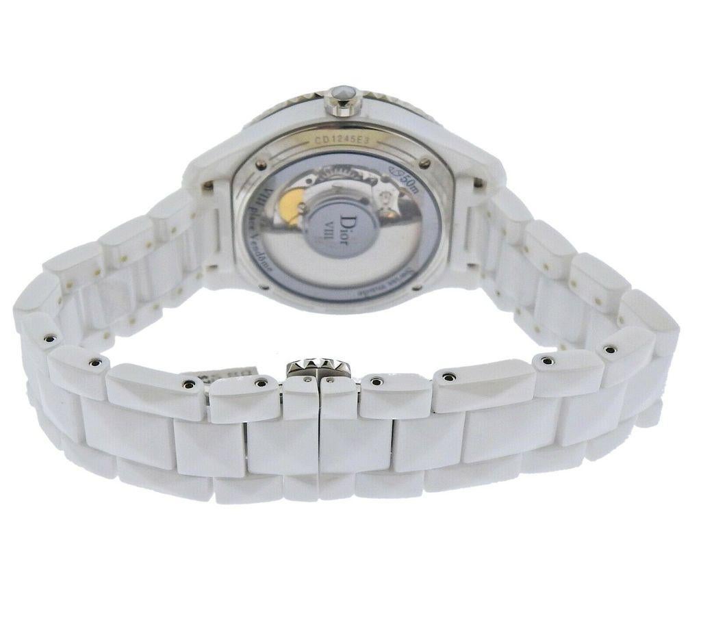 dior ceramic watch white