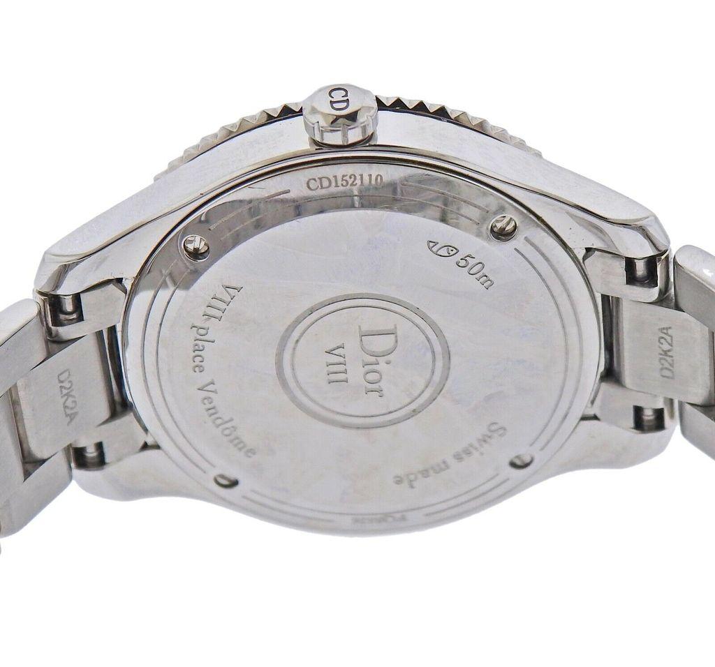 Round Cut Dior VIII Peach Dial Diamond Watch CD152110M006
