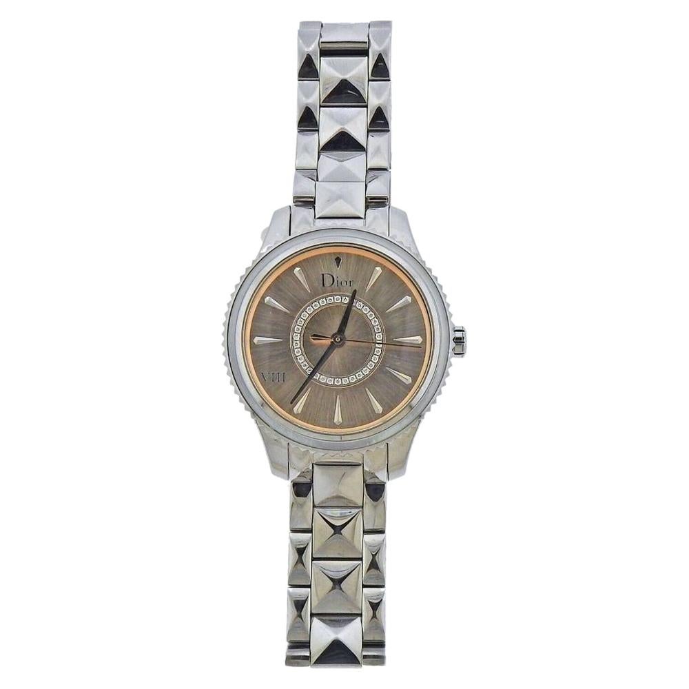 Dior VIII Peach Dial Diamond Watch CD152110M006