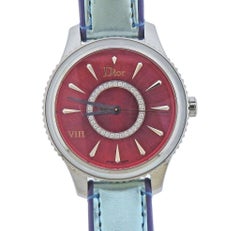 Dior VIII Red Dial Diamond Watch CD152110A004