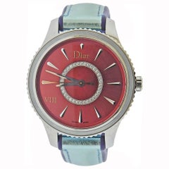 Dior VIII Red Dial Diamond Watch CD152110A004