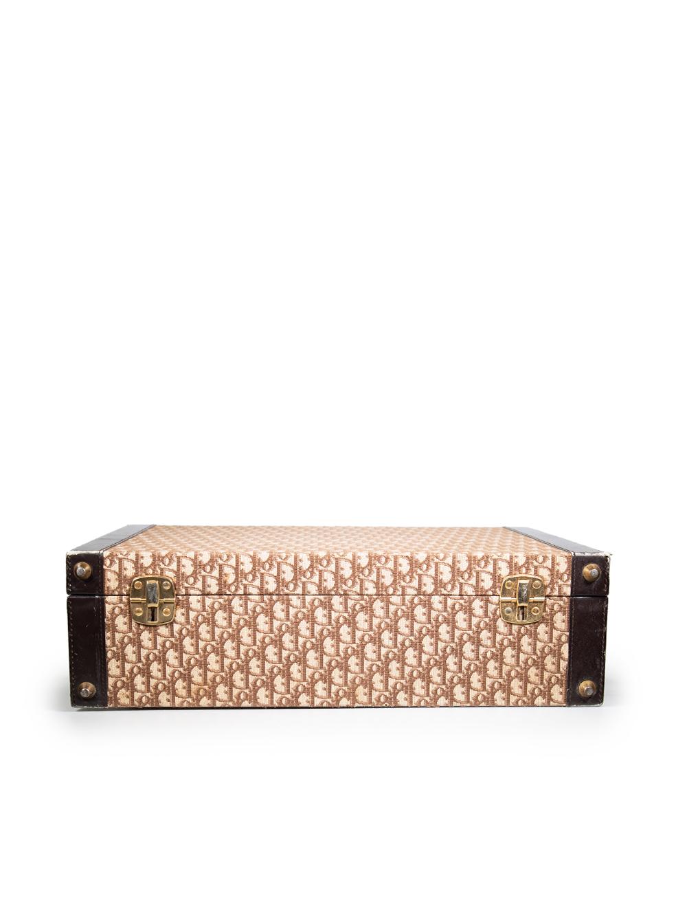 Women's Dior Vintage Beige Oblique Travel Trunk