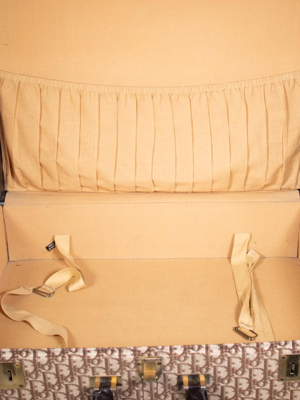 Dior Vintage Beige Oblique Travel Trunk 2
