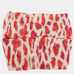 Dior Vintage Beige/Pink Leopard Print Nylon Head Band One Size