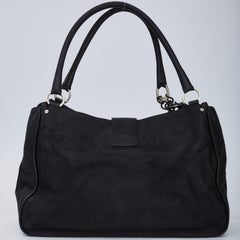 Dior Vintage Black Canvas With Red Cross Charm Shoulder Bag (2003)