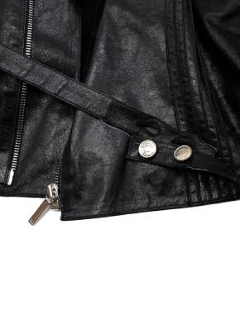 Dior Vintage Boutique Black Leather Jacket For Sale 1