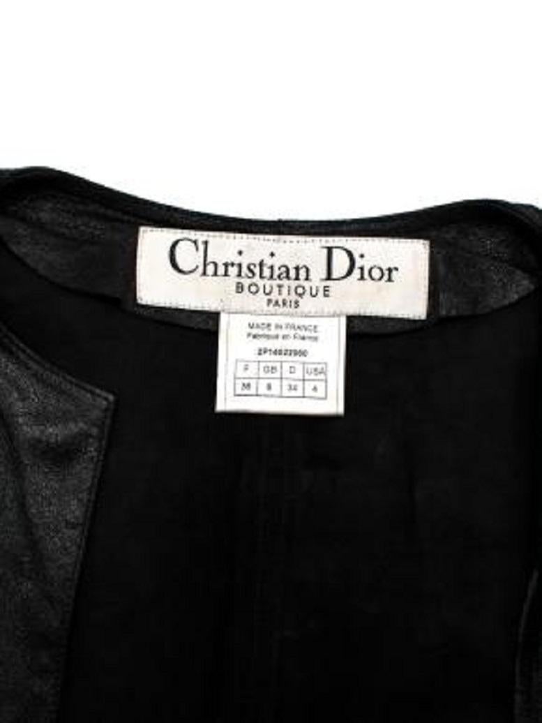 Dior Vintage Boutique Black Leather Jacket For Sale 4