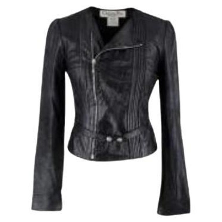 Dior - Biker Jacket Black Goatskin - Size 36 - Women