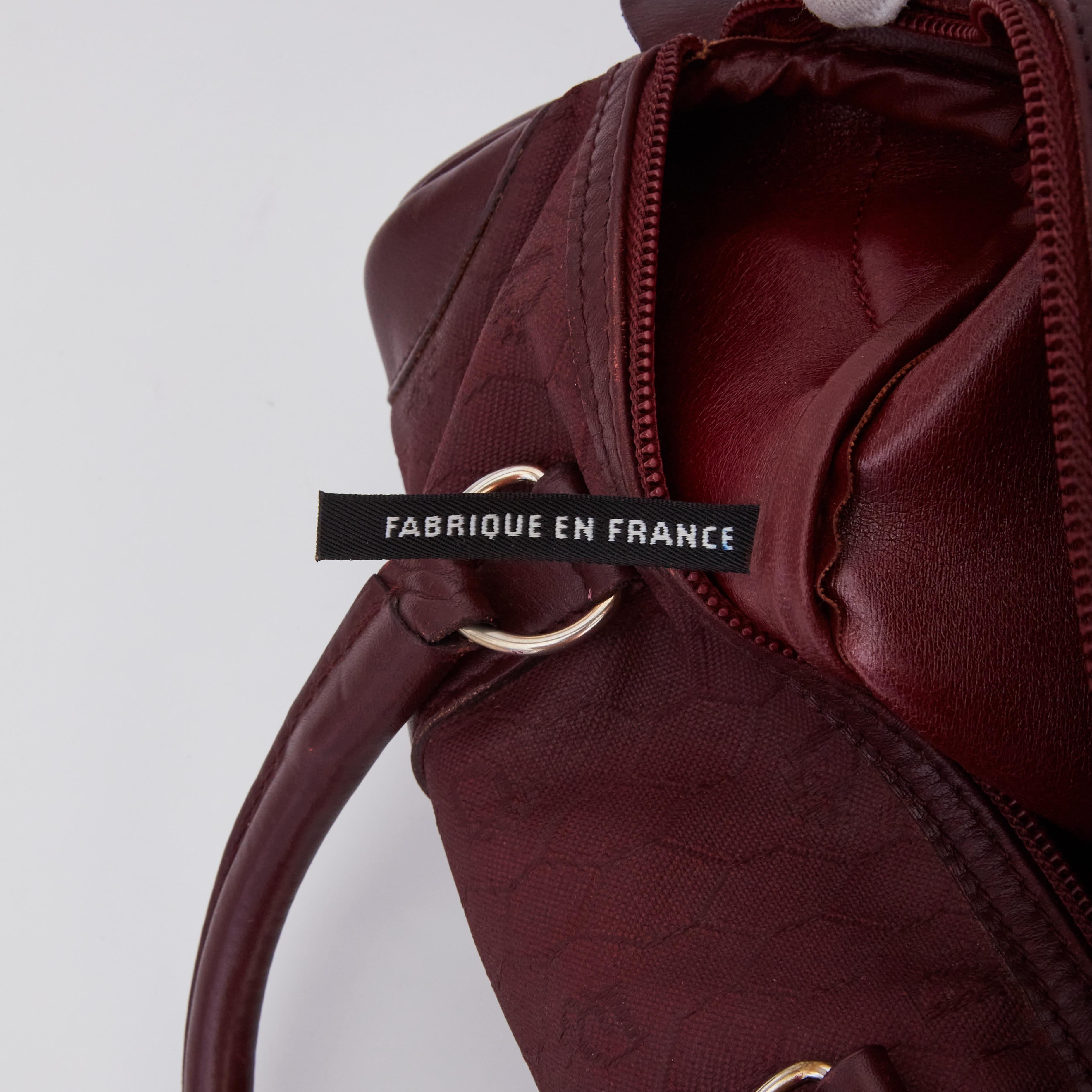 Women's or Men's Dior Vintage Burgundy Boston Bowler Bag For Sale