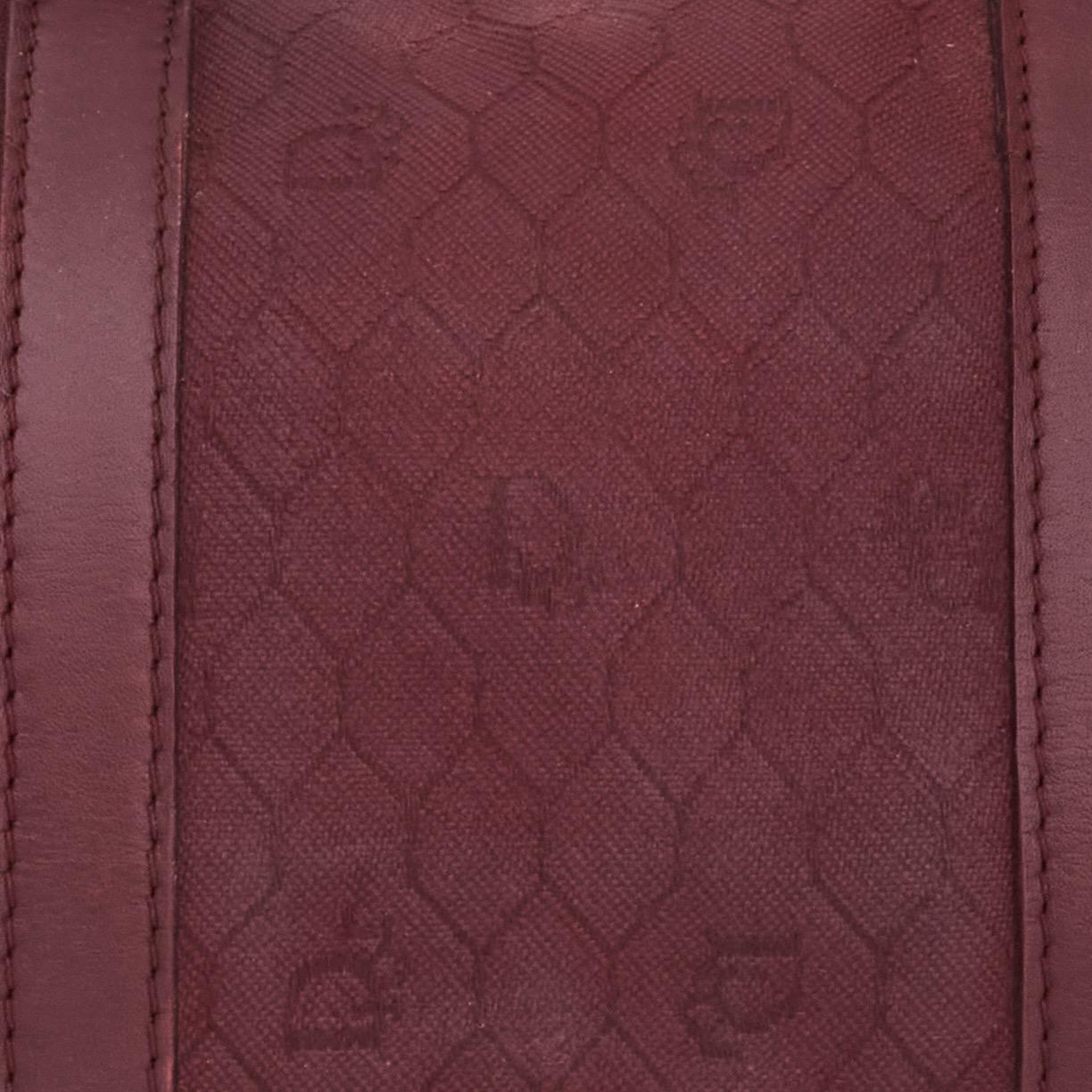 Christian Dior Vintage Burgunderfarbene Boston Bowler Tasche im Angebot 1