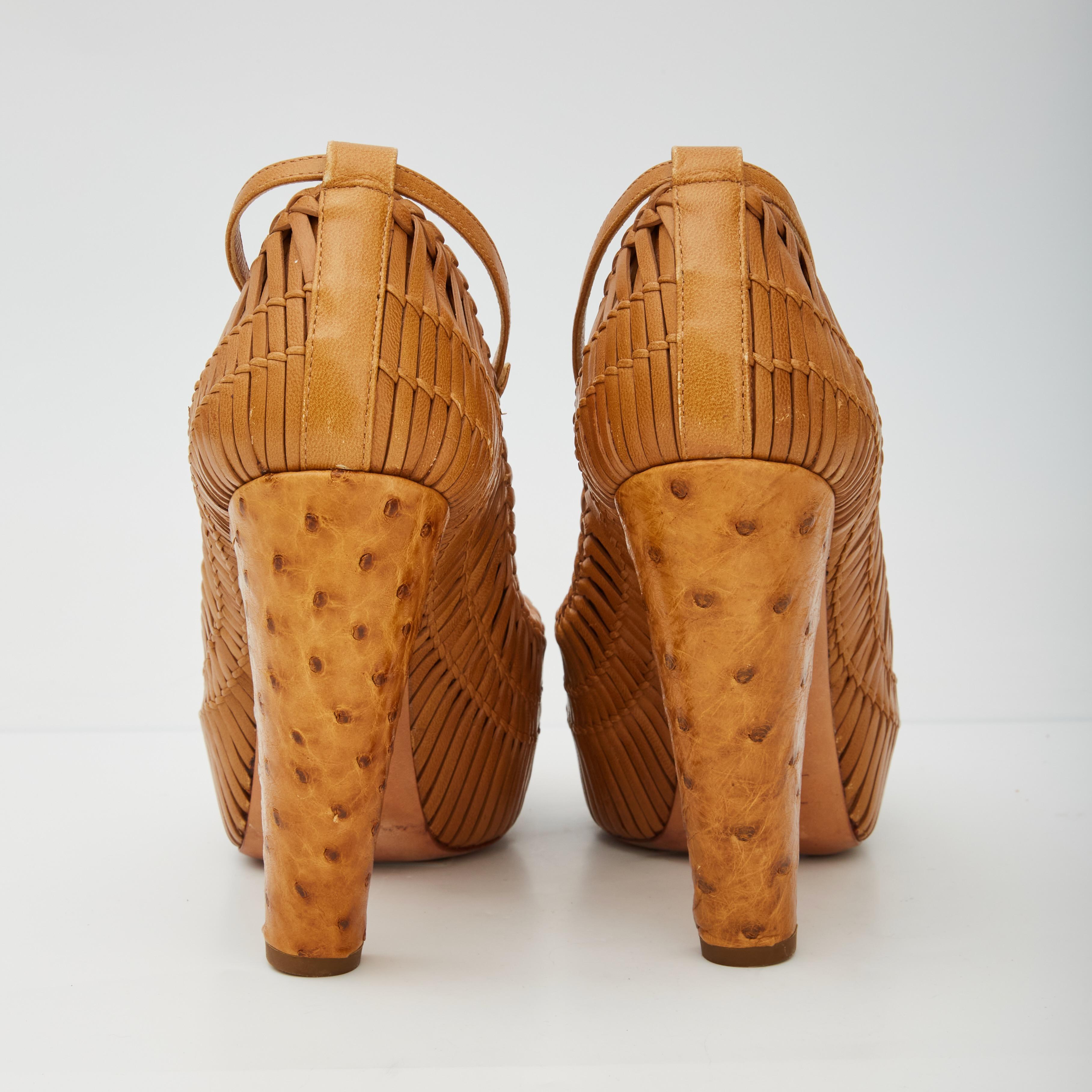 dior ostrich feather heels