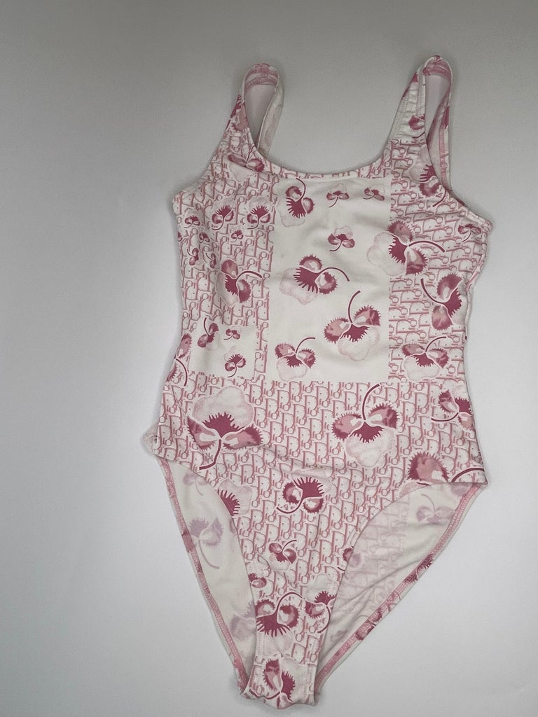 One-piece swimsuit Dior Pink size S International in Synthetic