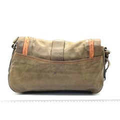 Dior Vintage Gaucho – Große braune Leder-Umhängetasche, 36 cm
