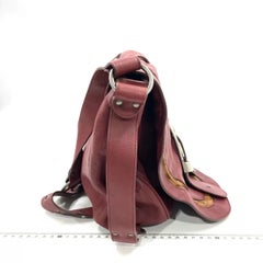 Dior Vintage Gaucho Large Red Leather Crossbody Bag