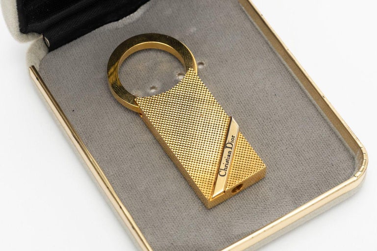 Dior Vintage Gold Plated Key Chain For Sale at 1stDibs