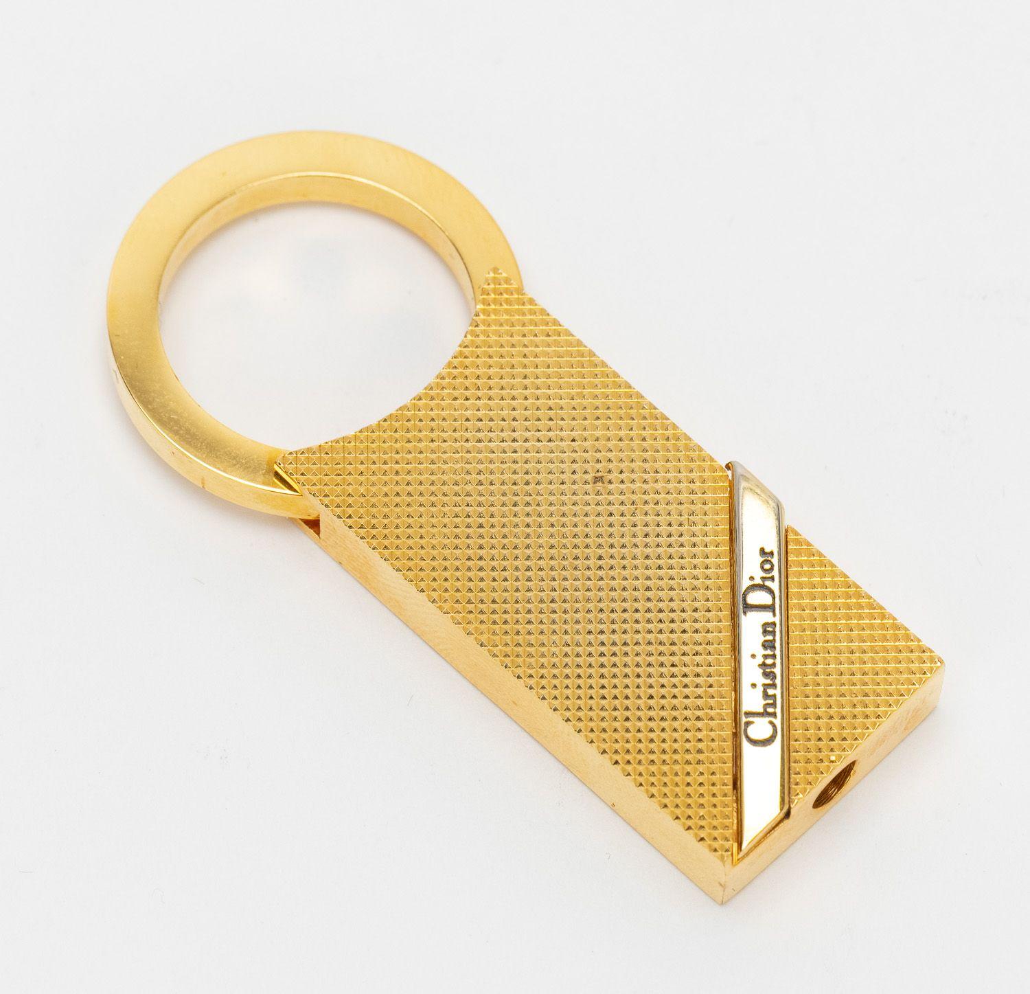 Dior Vintage vergoldet Schlüsselanhänger (Gold) im Angebot