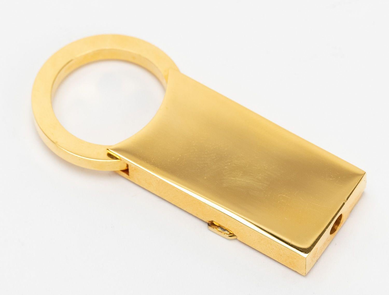 Dior Vintage Gold Plated Key Chain For Sale 1