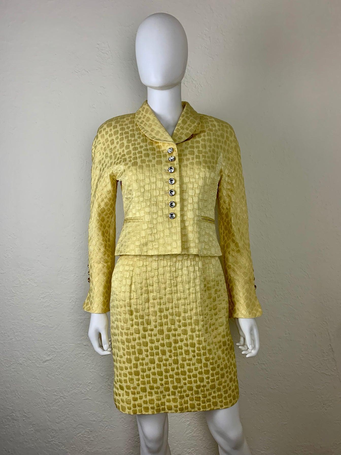 Beige Dior Vintage Jacket + Skirt Set For Sale