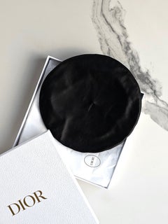 Dior Vintage Lambskin beret is revisited in a couture variation. Size 57