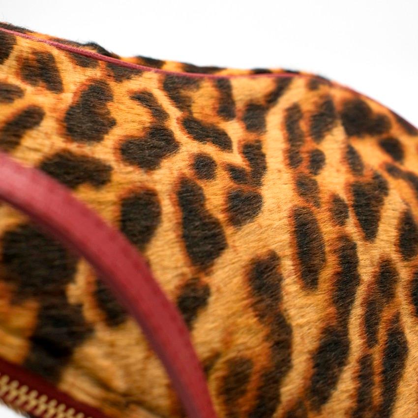 Women's Dior Vintage Leopard Print Pony Hair Saddle Bag
