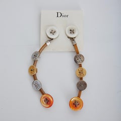 Dior Vintage Logo-Ohrclips mit Knopfleiste