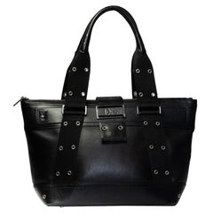 Dior Vintage Medium Leather Street Chic Tote 2002