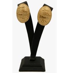 Dior Vintage Monogramm-Ohrclips mit Monogramm, 1970er Jahre