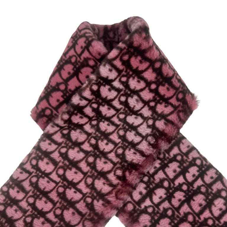 Dior Rabbit Pattern Dior Vintage Monogram Oblique Trotter Rabbit Fur Scarf Stole For Sale ...