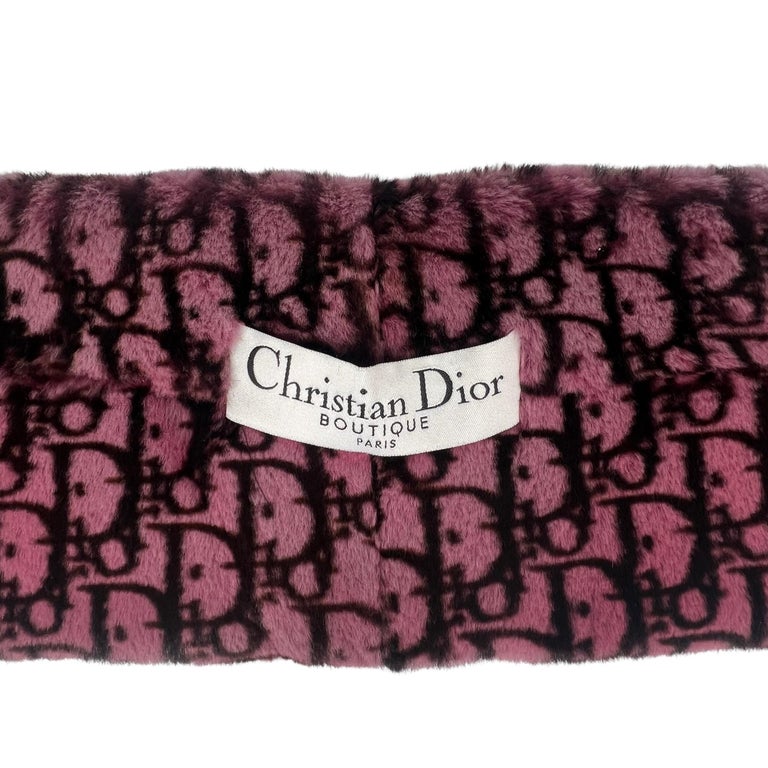 Dior Rabbit Pattern Dior Vintage Monogram Oblique Trotter Rabbit Fur Scarf Stole For Sale ...