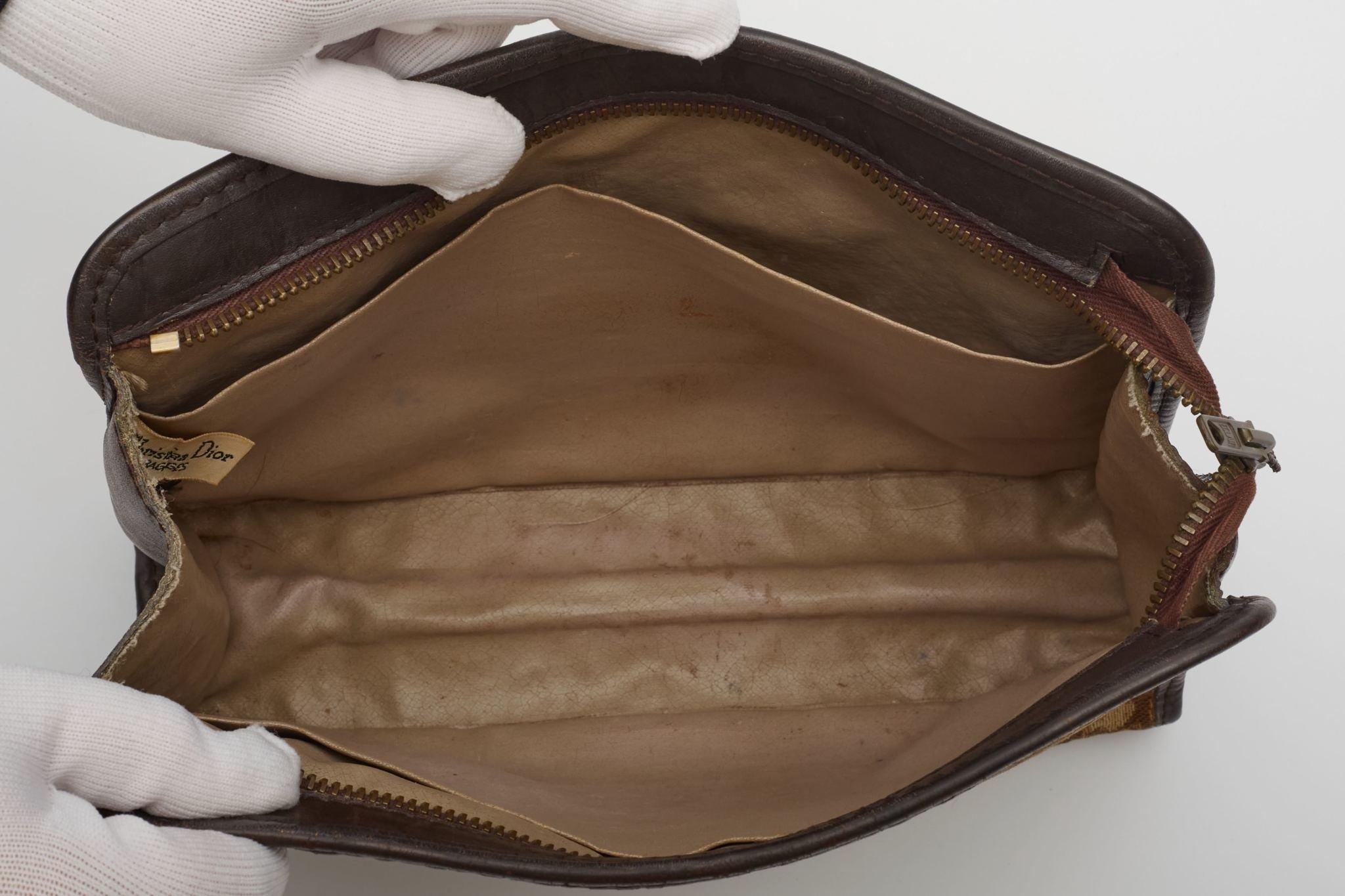 Dior Vintage Monogram Trotter Vanity Pouch Bag 3