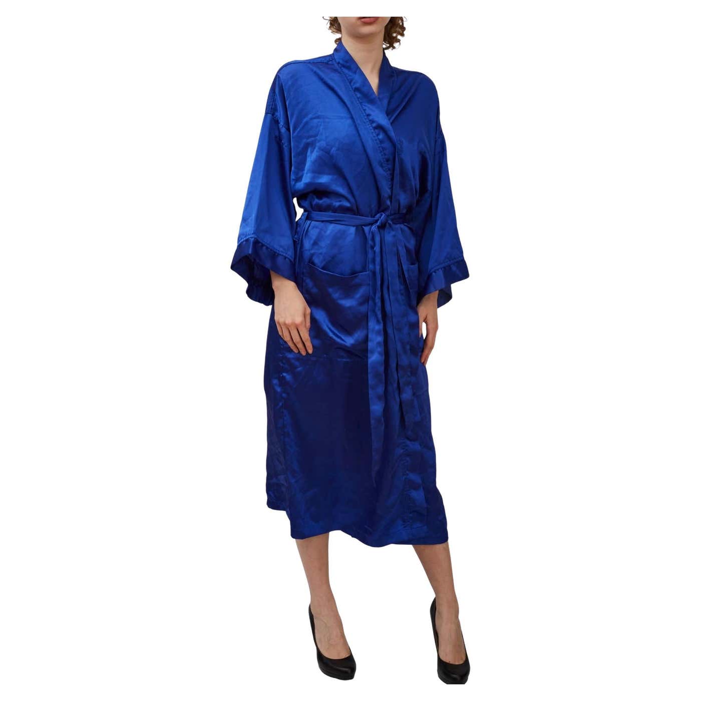 Dior Vintage Monsieur Royal Blue House/bath Robe For Sale at 1stDibs ...