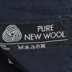 Dior Vintage Navy Blue Pinstripes Wool Single Breasted Blazer XL