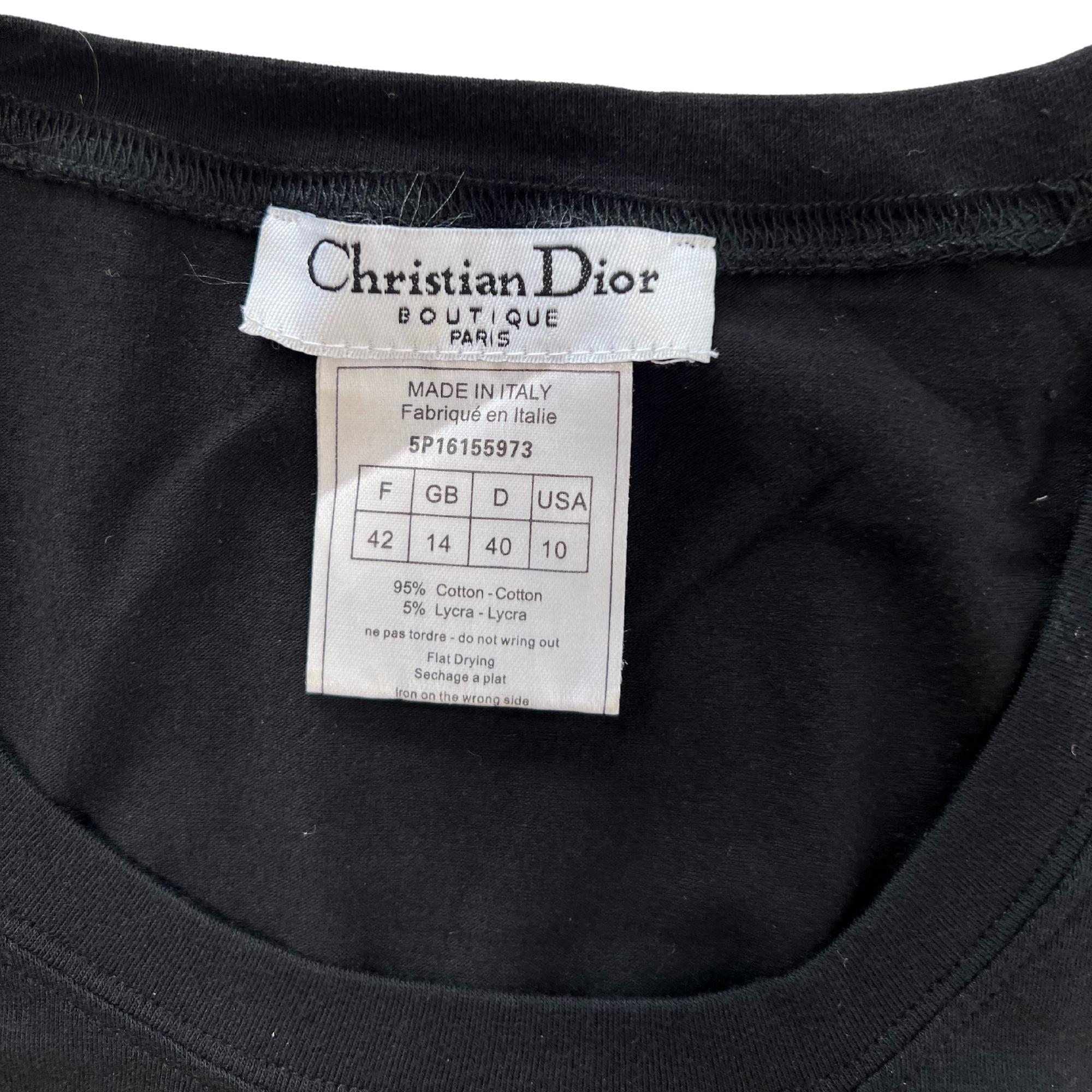 Women's or Men's Dior Vintage Not War Black Tank Top Shirt (Size 42)
