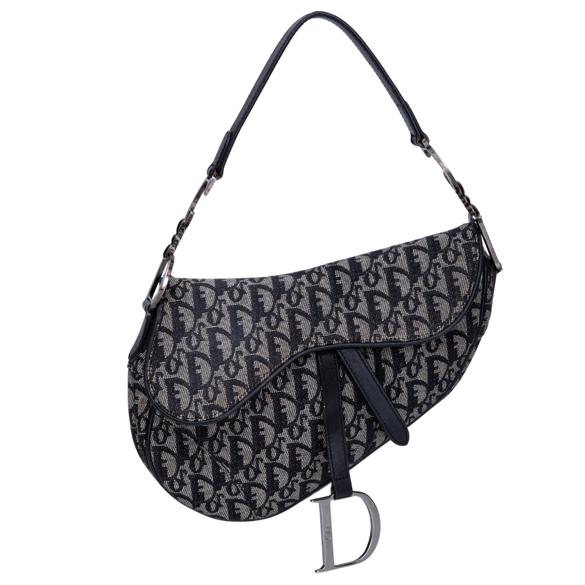 Dior Vintage Oblique Trotter Saddle Bag (2002)
