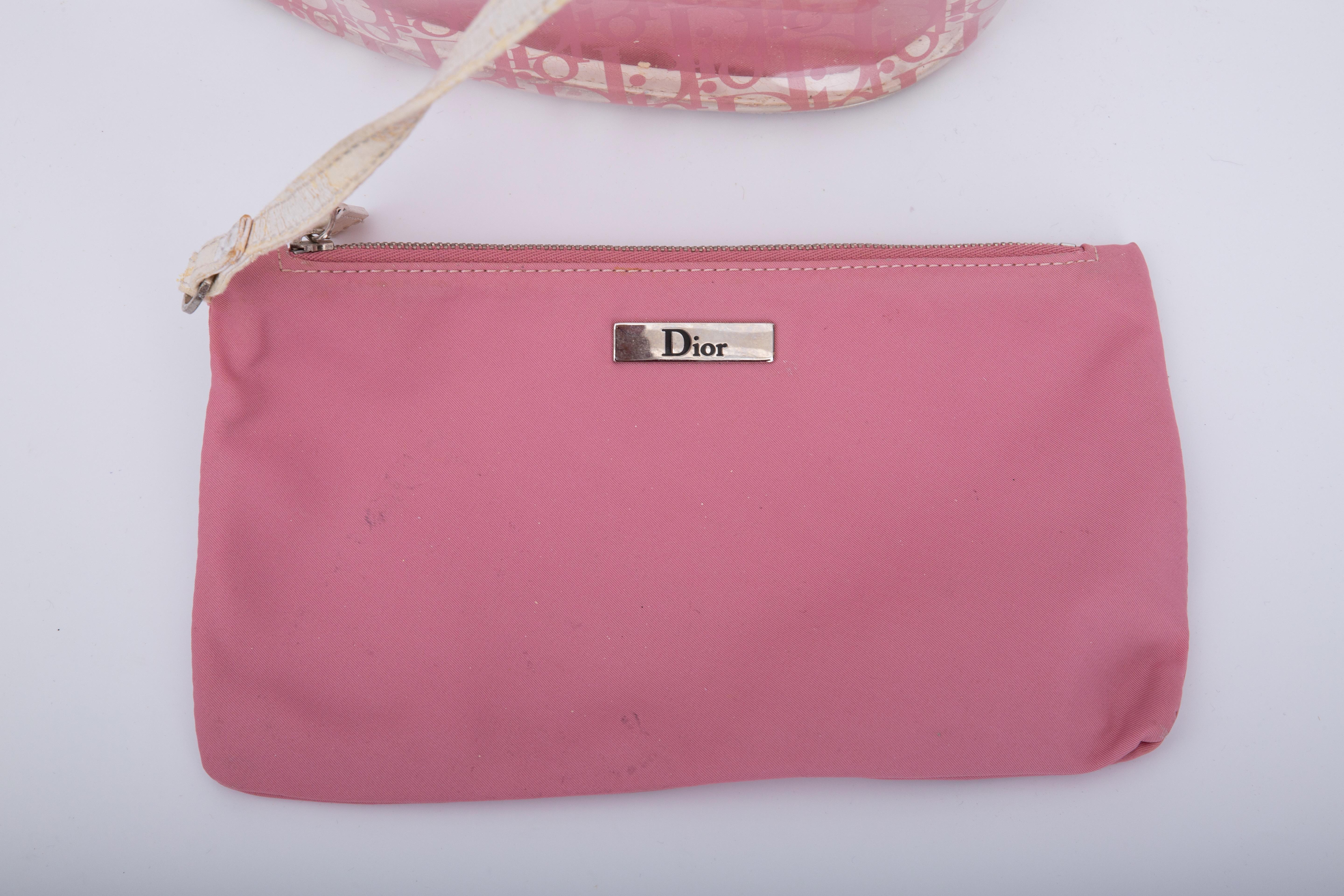 Dior Vintage Pink Diorissimo Trotter PVC Number 2 Tote (2004) In Fair Condition In Montreal, Quebec