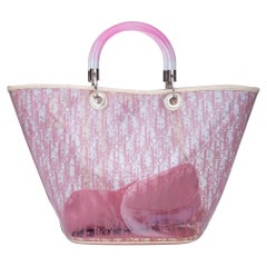 Dior Vintage Pink Diorissimo Trotter PVC Number 2 Tote (2004)