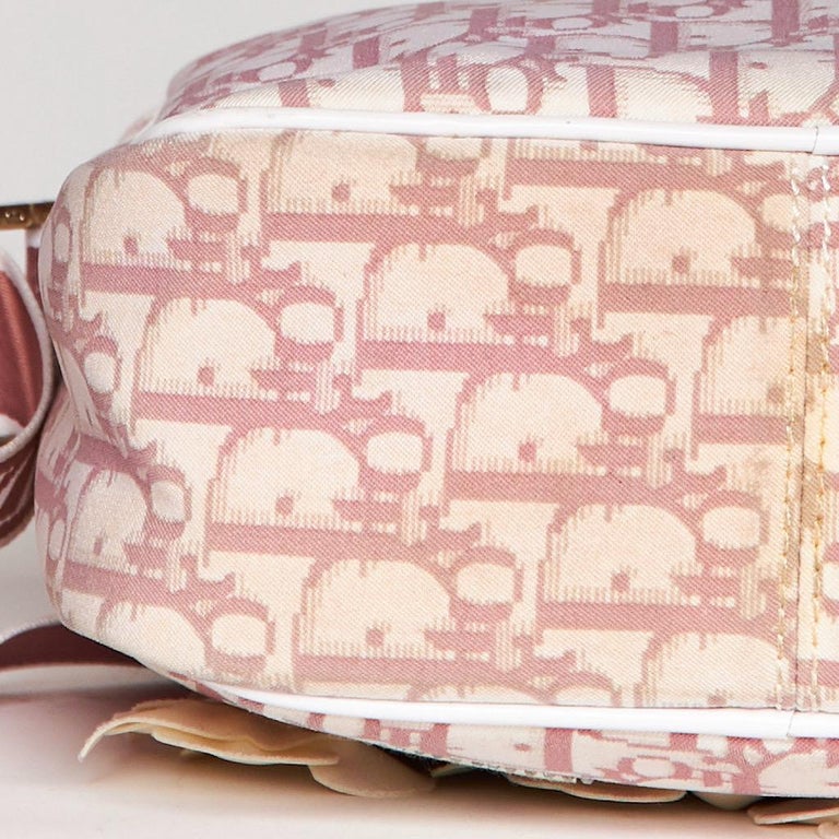 Dior Vintage Pink Flower Floral Trotter Oblique Monogram