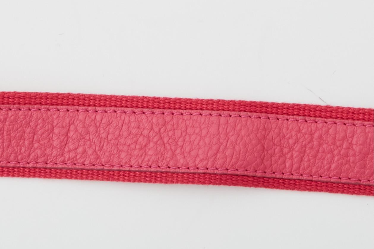 Women's or Men's Dior Vintage Pink Leather CD Logo Adjustable Belt (27-38”) 2005 For Sale