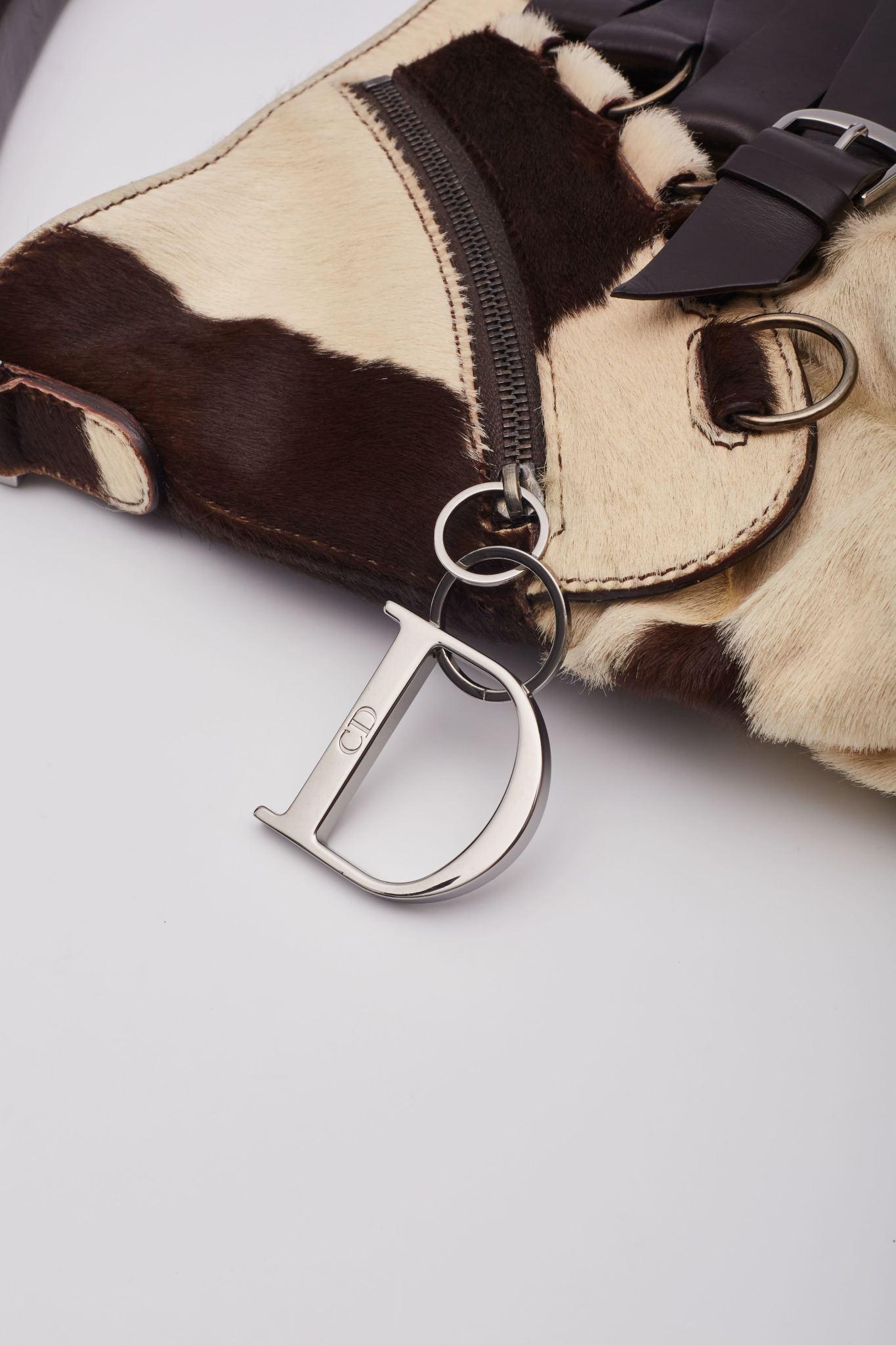 Dior Vintage Pony Hair & Leather Ballet Corset Shoulder Bag en vente 6
