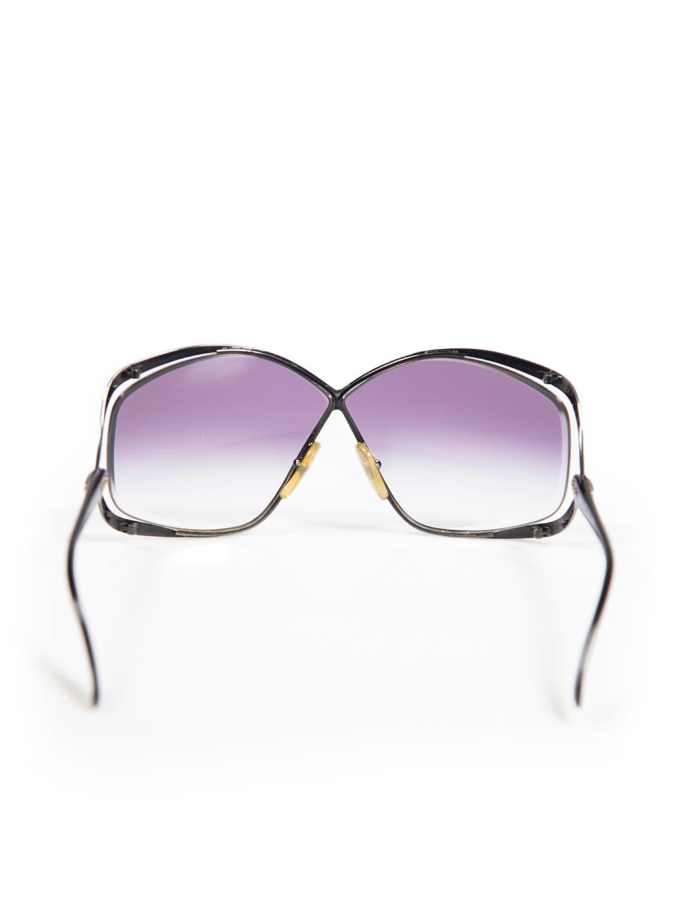 Dior Vintage Purple 2056 90 Butterfly Sunglasses In Good Condition For Sale In London, GB
