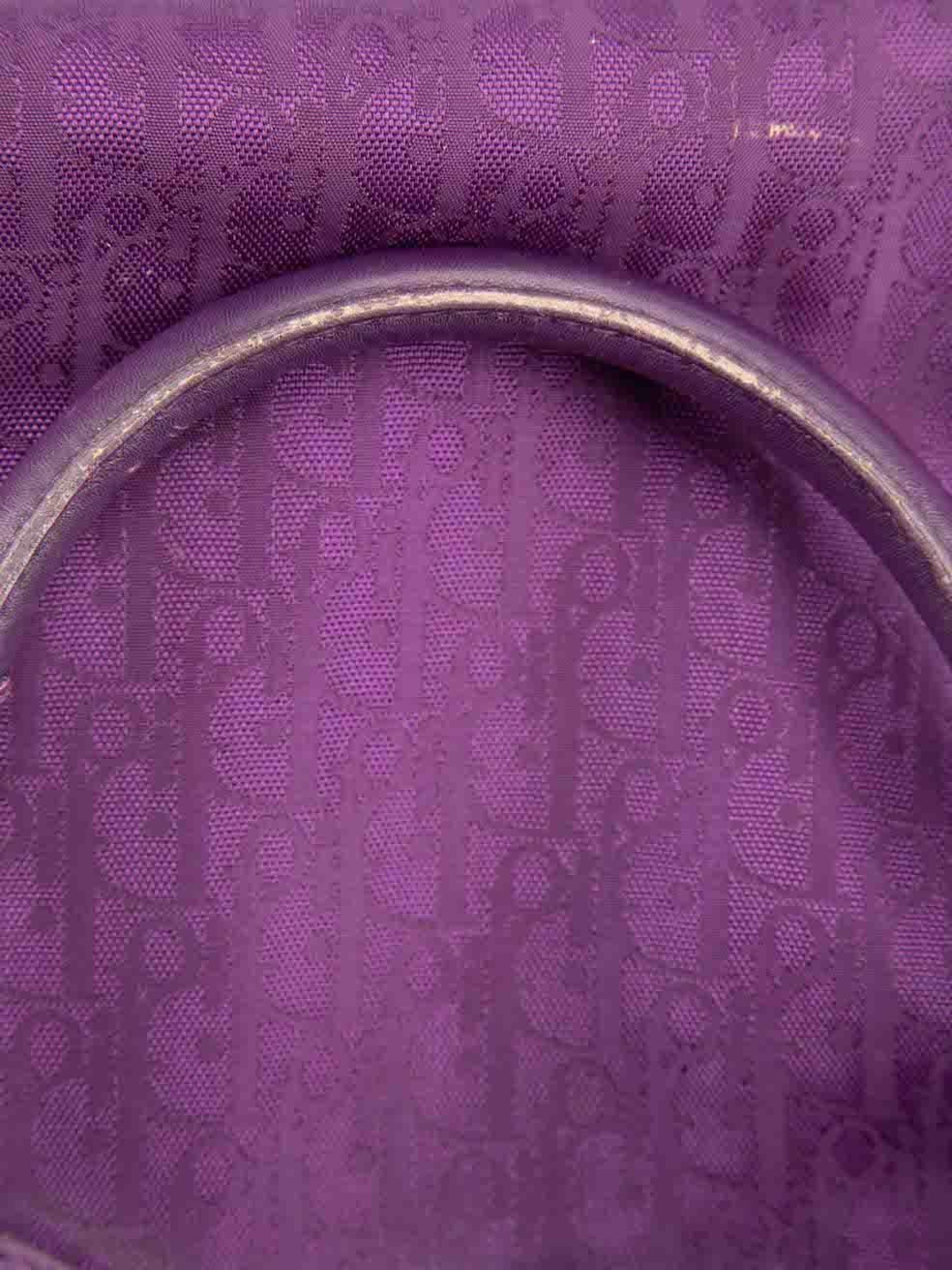 Dior Vintage Purple Oblique Print Lovely Handbag 2