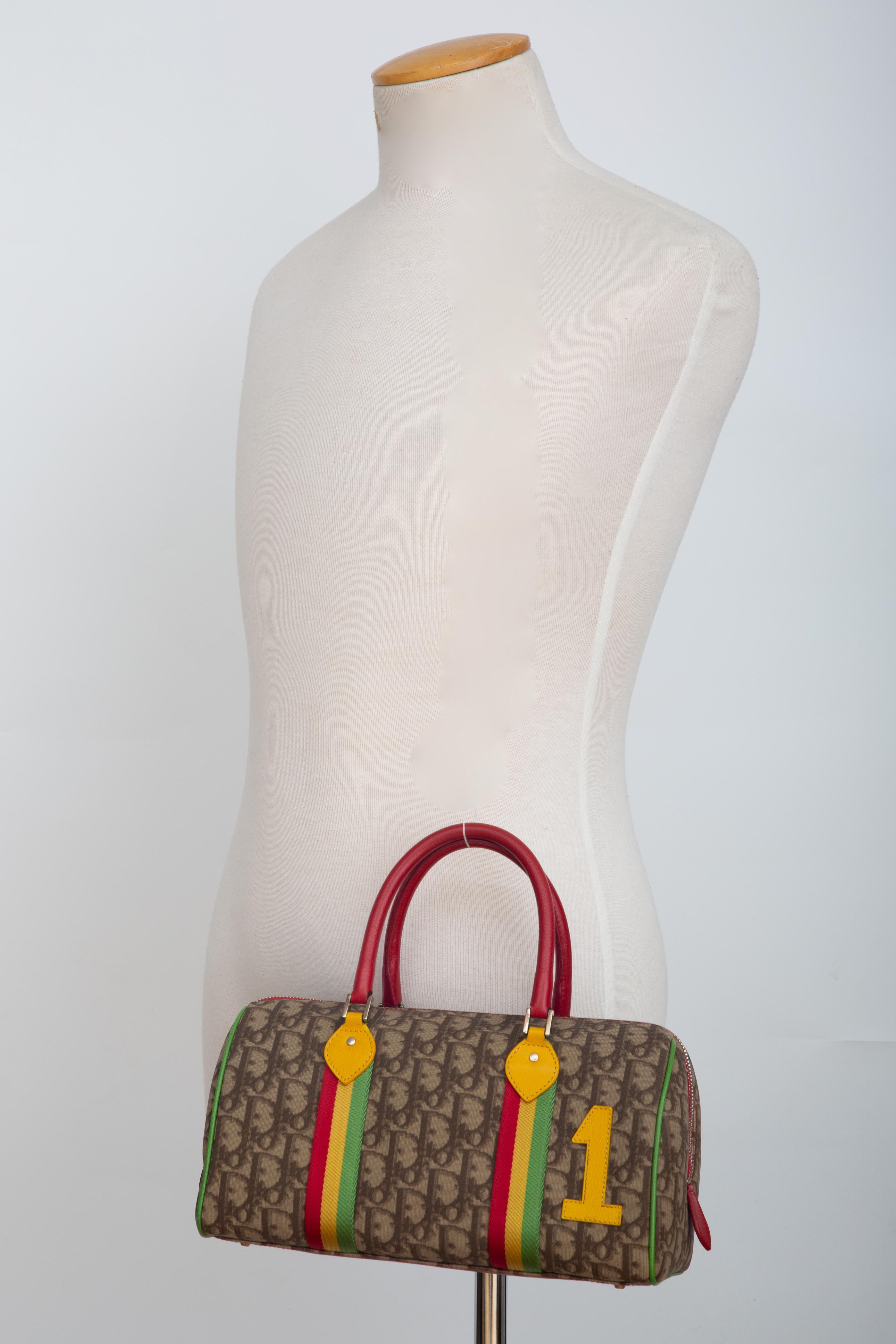 Dior Vintage Rasta Collection No 1 Trotter Boston Handbag (2004) 1